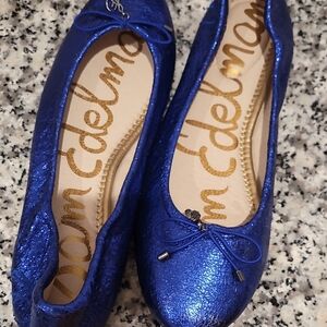 Sam Edelman Metallic Blue Flats